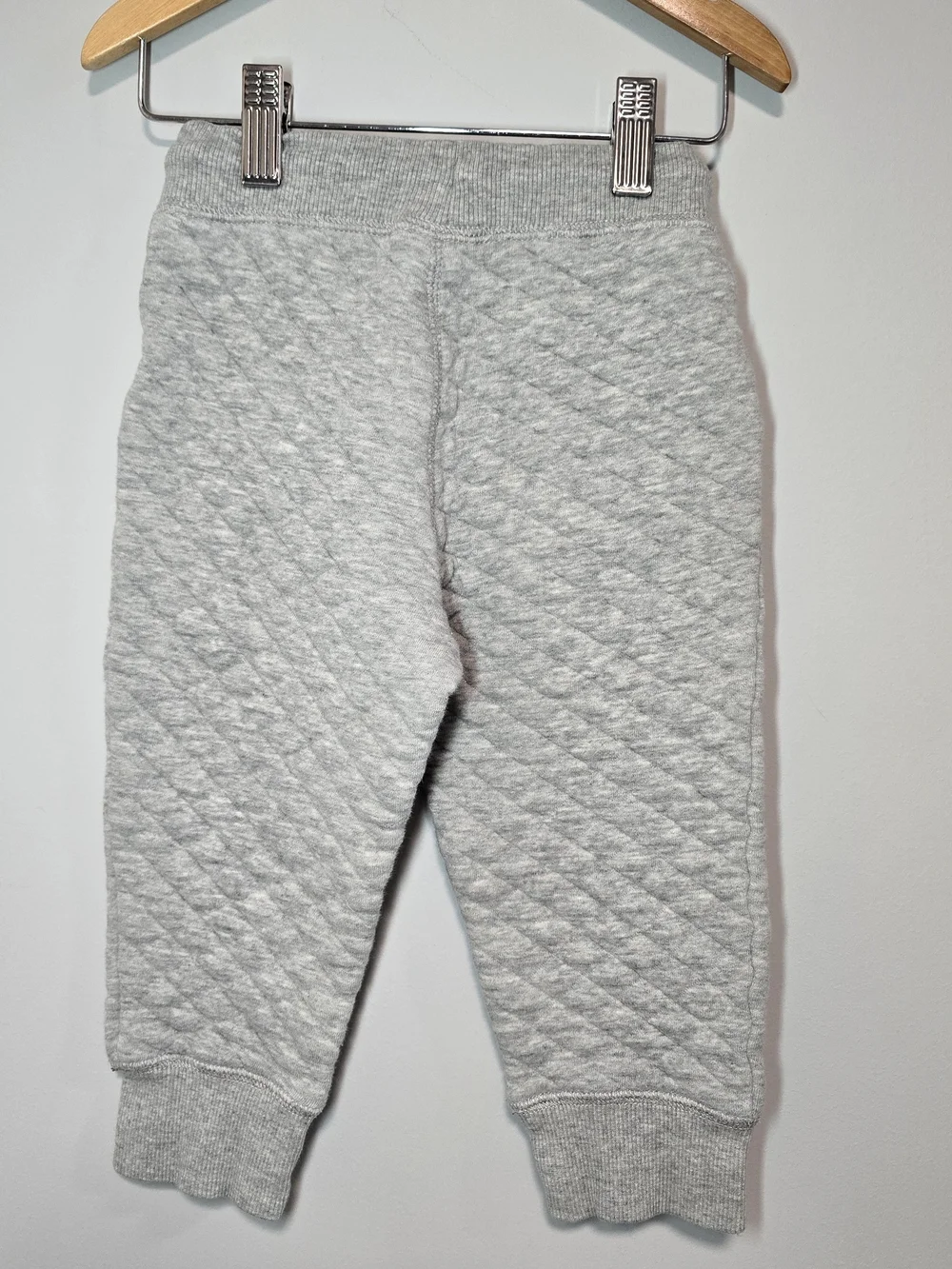 GAP Quilted Cotton Light Gray Kids Jogger Pants